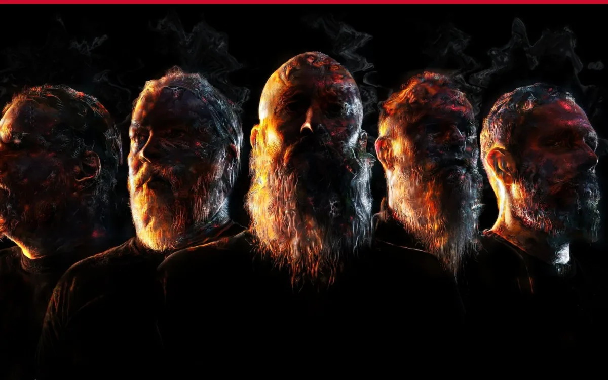 Участники Meshuggah на официальной групповой фотографии